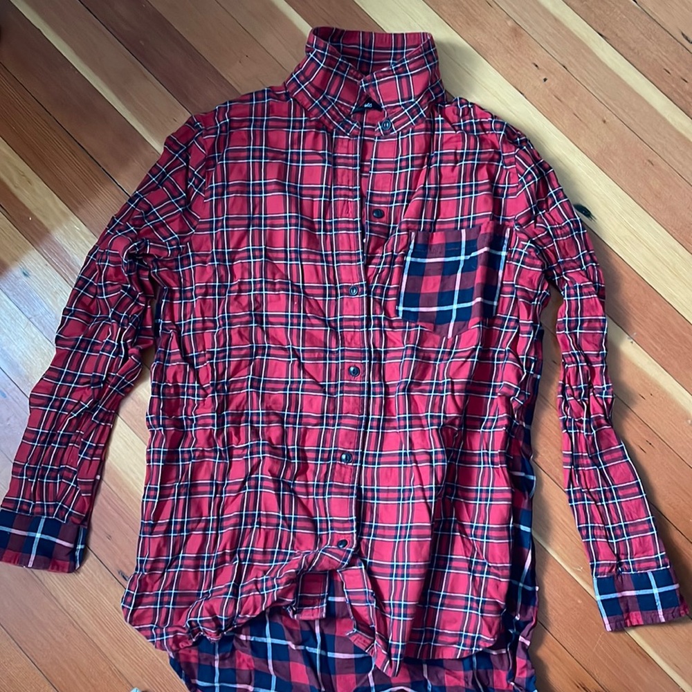 Madewell two pattern plaid shirt
